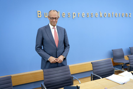 Bundespressekonferenz 'Aktuelle Themen der Innen- und Außenpolitik' in Berlin