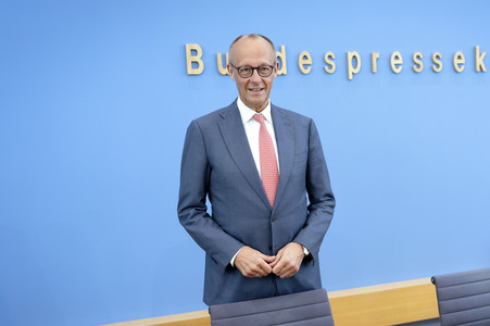 Bundespressekonferenz 'Aktuelle Themen der Innen- und Außenpolitik' in Berlin