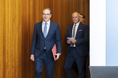 Pressestatement von Gerhard Karner und Alexander Dobrindt in Berlin