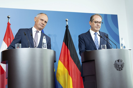 Pressestatement von Gerhard Karner und Alexander Dobrindt in Berlin