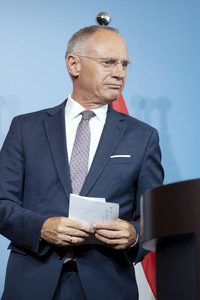 Pressestatement von Gerhard Karner und Alexander Dobrindt in Berlin