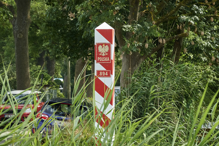 Deutsch-polnische Grenze auf Usedom