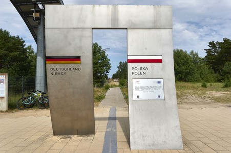 Deutsch-polnische Grenze auf Usedom