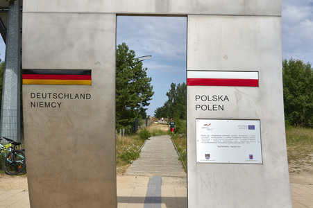Deutsch-polnische Grenze auf Usedom
