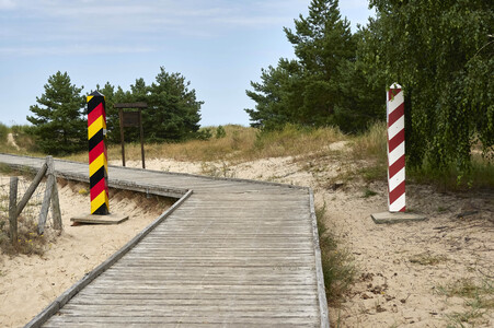 Deutsch-polnische Grenze auf Usedom