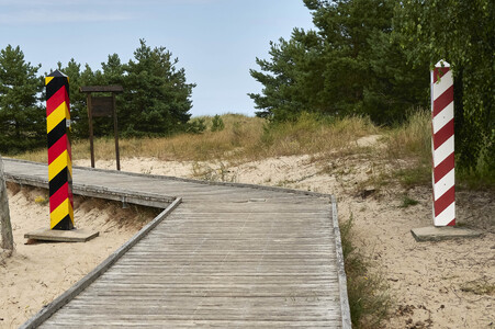 Deutsch-polnische Grenze auf Usedom
