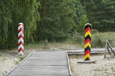Deutsch-polnische Grenze auf Usedom