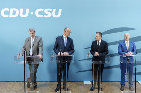 Sondersitzung der CDU/CSU-Bundestagsfraktion in Berlin