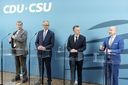 Sondersitzung der CDU/CSU-Bundestagsfraktion in Berlin