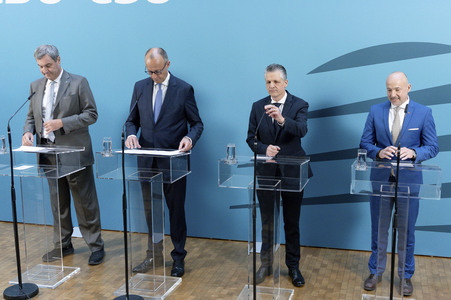 Sondersitzung der CDU/CSU-Bundestagsfraktion in Berlin