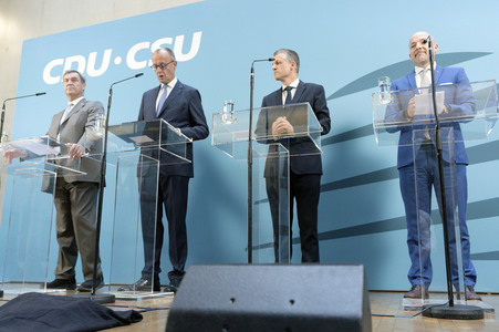 Sondersitzung der CDU/CSU-Bundestagsfraktion in Berlin