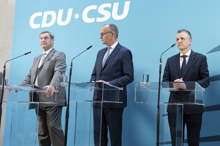 Sondersitzung der CDU/CSU-Bundestagsfraktion in Berlin