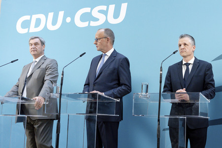 Sondersitzung der CDU/CSU-Bundestagsfraktion in Berlin