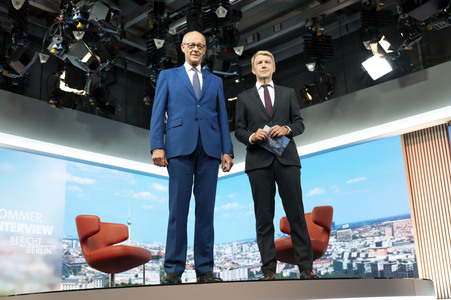 ARD-Sommerinterview mit Friedrich Merz in Berlin