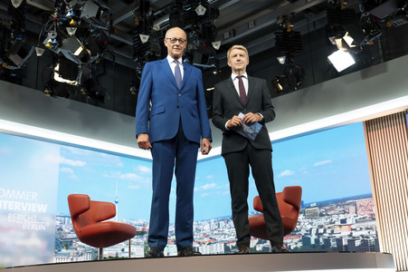 ARD-Sommerinterview mit Friedrich Merz in Berlin