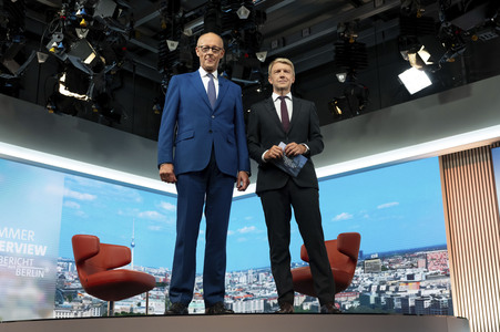 ARD-Sommerinterview mit Friedrich Merz in Berlin