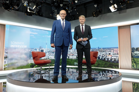 ARD-Sommerinterview mit Friedrich Merz in Berlin
