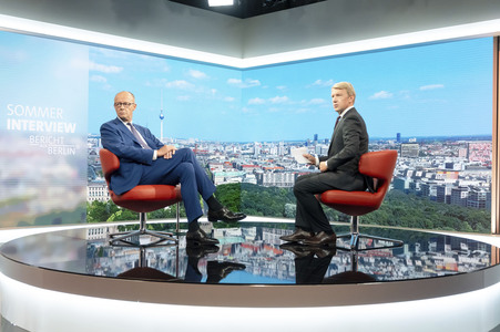 ARD-Sommerinterview mit Friedrich Merz in Berlin