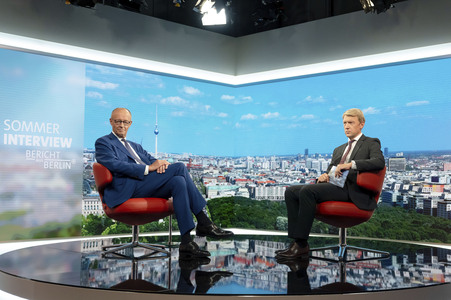 ARD-Sommerinterview mit Friedrich Merz in Berlin