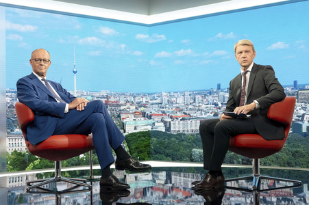 ARD-Sommerinterview mit Friedrich Merz in Berlin
