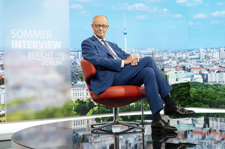 ARD-Sommerinterview mit Friedrich Merz in Berlin