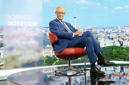 ARD-Sommerinterview mit Friedrich Merz in Berlin