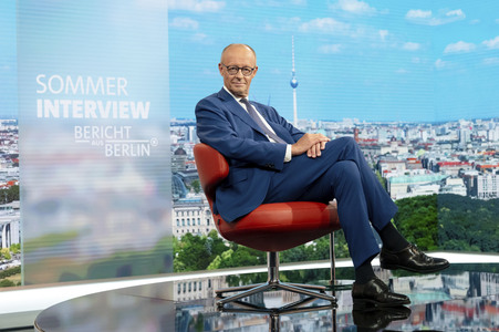 ARD-Sommerinterview mit Friedrich Merz in Berlin