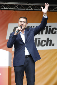Wahlkampfveranstaltung des BSW in Halle