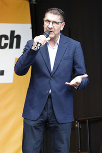 Wahlkampfveranstaltung des BSW in Halle