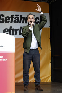Wahlkampfveranstaltung des BSW in Halle