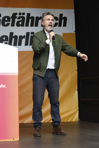 Wahlkampfveranstaltung des BSW in Halle