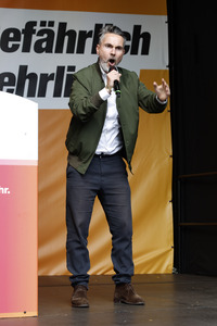 Wahlkampfveranstaltung des BSW in Halle