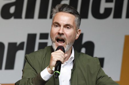 Wahlkampfveranstaltung des BSW in Halle