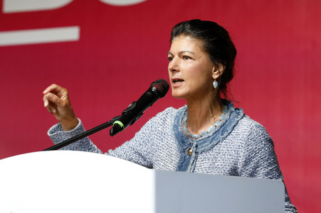 Wahlkampfveranstaltung des BSW in Halle