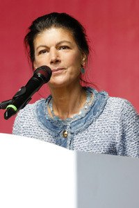 Wahlkampfveranstaltung des BSW in Halle