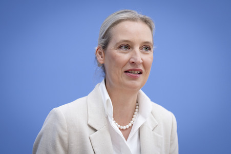 Bundespressekonferenz 'AfD - Auswirkungen der Landtagswahl in Sachsen-Anhalt auf die Bundespolitik' in Berlin