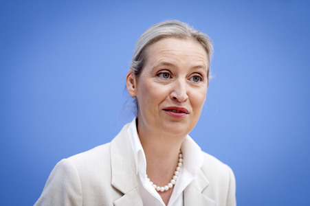 Bundespressekonferenz 'AfD - Auswirkungen der Landtagswahl in Sachsen-Anhalt auf die Bundespolitik' in Berlin