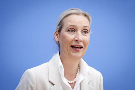 Bundespressekonferenz 'AfD - Auswirkungen der Landtagswahl in Sachsen-Anhalt auf die Bundespolitik' in Berlin