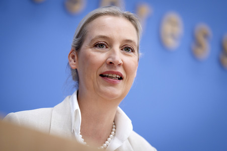Bundespressekonferenz 'AfD - Auswirkungen der Landtagswahl in Sachsen-Anhalt auf die Bundespolitik' in Berlin