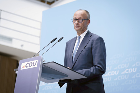 Pressekonferenz der CDU zur Wahl in Sachsen-Anhalt in Berlin