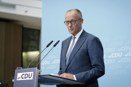 Pressekonferenz der CDU zur Wahl in Sachsen-Anhalt in Berlin