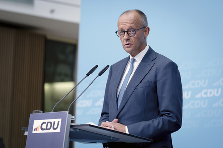 Pressekonferenz der CDU zur Wahl in Sachsen-Anhalt in Berlin