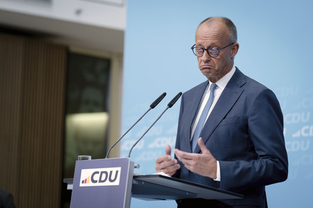 Pressekonferenz der CDU zur Wahl in Sachsen-Anhalt in Berlin
