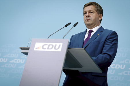 Pressekonferenz der CDU zur Wahl in Sachsen-Anhalt in Berlin
