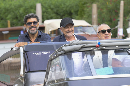 Ankunft von Pierfrancesco Favino, Giovanni Veronesi und Silvio Orlando am Hotel Excelsior, Internationale Filmfestspiele von Venedig 2026