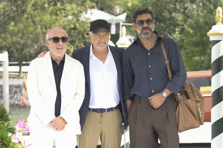 Ankunft von Pierfrancesco Favino, Giovanni Veronesi und Silvio Orlando am Hotel Excelsior, Internationale Filmfestspiele von Venedig 2026