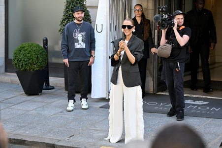 Céline Dion auf dem Weg zur ihrem Konzert in Paris
