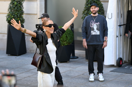 Céline Dion auf dem Weg zur ihrem Konzert in Paris