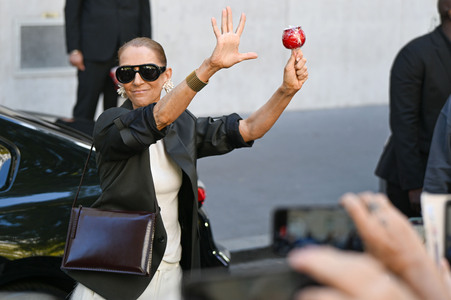 Céline Dion auf dem Weg zur ihrem Konzert in Paris