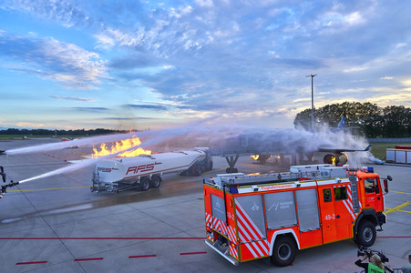 Flugunfall-Übung auf dem Hannover Airport